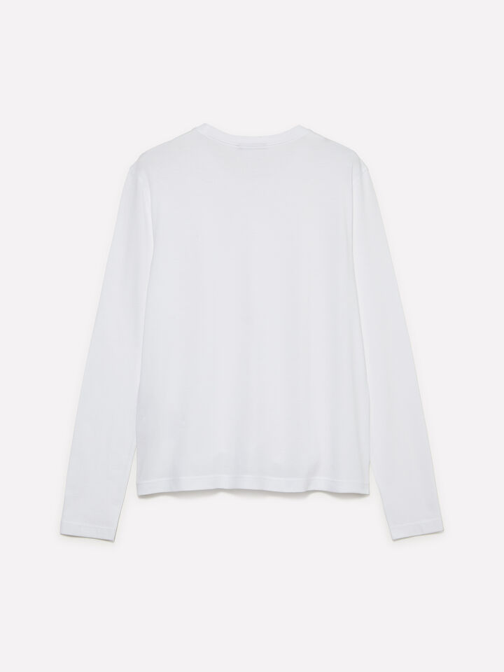 White long sleeve t-shirt - women's long sleeve t-shirts - White | Sisley image number 2
